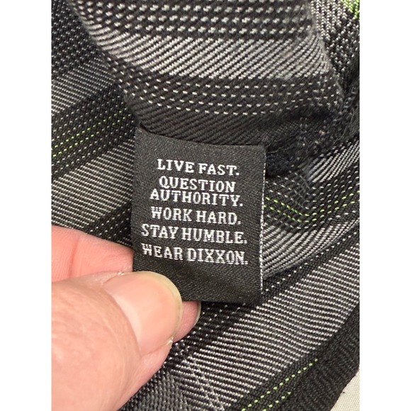 Men's Dixxon Flannel Shirt Sublime Long Beach, CA Green Black Gray Plaid Size XL - Picture 8 of 10